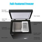 Chest Freezer Small Deep Freezer Black Freezers 3.5 Cu.Ft Compact Free-Standing Top Door Adjustable 7 Thermostat and Removable Basket Open Deep Freezer Energy Saving Apartment Kitchen - Image 5
