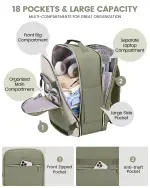 LOVEVOOK 40L Travel Backpack for Women & Men, Airline Approved Carry On Luggage with 3 Packing Cubes, TSA Overnight Bags, Waterproof Personal Item Bag, Weekender Essentials Backpacks fits 17" Laptop - Image 7