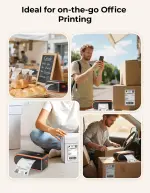 MUNBYN MC240 Bluetooth Thermal Label Printer with Battery, Built-in Paper Bin, Portable Wireless 4×6 Shipping Label Printer, Compatible with iOS, Android, Windows, Mac, Works for Small Business - Image 4