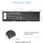 VNYUNQWE 86Wh 69KF2 Battery Replacement for Dell XPS 15 9500 9510 9520 Precision 5550 5560 5570 A lienware M15 R3 R4 R5 R6 R7, M16 R1,M17 R3 R4,G7 15 7500,G15 5510 5511 5515 5520 Inspiron 7510 7610 - Image 5
