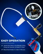Orion Motor Tech Brake Bleeder Kit with Hand Vacuum Pump and Adapters, Brake Bleeding Kit for Brake Fluid Power Steering Fluid More, Vacuum Brake Bleeder Pump with Pressure Gauge - Image 7