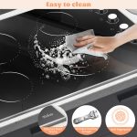 Electric Cooktop 30 Inch Hobsir, 4 Burner Electric Stove Top 6700W, Knob Control Built in Cook top, 30" Electric Stove Top Burner with Glass Protection Metal Frame, Double-ring burner, 220-240v - Image 3
