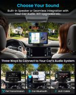 11" Extra Large Wireless Apple CarPlay Screen for Car – Ultra-Slim 0.16 Inch Touchscreen Car Stereo with Android Auto, 4K Dash Cam, 1080p Backup Camera, GPS, Mirror Link, Voice Control - Image 6
