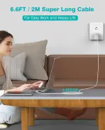 Charger for MacBook Air MacBook Pro 13 14 15 16 inch 2025 2024 2023 2022 2021 2020, M1 M2 M3 M4 Laptop 70W USB C Power Adapter, iPad, LED, 6.6FT USB-C Cable, Charging as Fast as Original Quality - Image 2