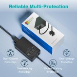65W Charger Compatible with Microsoft Surface Pro 11, 10, 9, 8, 7+, 7, 6, 5, X, Laptop 7/6/5/4/3/2/1/Studio, Go 4/3/2/1, Book 3/2/1, Support 44W 36W, 10FT - Image 3