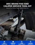 Orion Motor Tech Disc Brake Pad and Caliper Service Tool Kit | Professional Disc Brake Caliper Compression Tool Kit | Universal Disc Brake Caliper and Piston Wind Back Tool Set with Case - Image 9