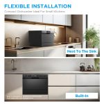 Midea MDC22P1ABB Table-top Countertop, Energy Star Portable Dishwasher, 6 Place Settings & 8 Washing Programs, Speed, Baby-Care, ECO& Glass, Dish Washer for Dorm, RV& Apartment, Black - Image 7