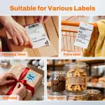 Perfetonair Bluetooth Thermal Shipping Label Printer, 4x6 Portable Wireless Thermal Address Label Printer for Small Business, Compatible with iPhone Android Windows, Used for Ebay Shopify USPS, White - Image 2