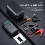 CZKBG 10-in-1 Portable Car Battery Jump Starter with Air Compressor, 6000A 160PSI Portable Car Jumper Starter (All Gas 12L Diesel), 12V Jump Box Car Battery Jump Starter with Jumper Cables, Lights - Image 2