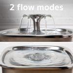 Veken Innovation Award Winner Stainless Steel Cat Water Fountain, 95oz/2.8L Automatic Pet Fountain Dog Water Dispenser with Replacement Filters & Silicone Mat, Gifts for Cats, Dogs (Silver) - Image 3