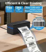 ORGSTA Bluetooth Thermal Shipping Label Printer T001-Plus Wireless 4x6 Shipping Label Printer for Small Business Support Android iPhone & Windows Widely Used for Amazon, Ebay, Shopify, Etsy, USPS - Image 4