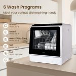 HAVA Countertop Dishwasher, 6 Programs Portable Dishwashers with 5L Built-in Water Tank, No Hookup Needed, Baby Care & Air-Drying Function for Apartments and RVs - Image 10