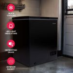 FRIGIDAIRE EFRF5003-BLACK Chest Deep Freezer-Garage-Ready, 5.0 Cu. Ft. Capacity, Black-Adjustable Thermostat-Removable Vinyl Coated Wire Basket-Easy Defrost Drain - Image 6