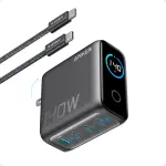Anker Laptop Charger, 140W MAX 4-Port GaN USB C Charger, Fast Charging Power Adapter, Intuitive Touch Controls, for MacBook, iPhone 17/16 Series, iPad, Pixel, and More (Non-Battery)