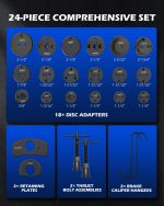 Orion Motor Tech Disc Brake Pad and Caliper Service Tool Kit | Professional Disc Brake Caliper Compression Tool Kit | Universal Disc Brake Caliper and Piston Wind Back Tool Set with Case - Image 8