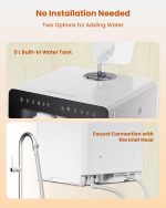 HAVA 2025 NEW Upgraded Countertop Dishwasher with Water Softener and Enhanced Energy Efficiency, Portable Dishwasher with 8 Wash Programs, Child Lock & Delayed Start Function, No Installation Needed - Image 7