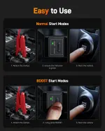 WOLFBOX 3000A Jump Starter with Air Compressor, 59.2Wh&160PSI Portable Car Battery Jump Starter with 65W Fast Charge, 12V Battery Pack (8L Gas 6L Diesel Engine) with Boost, Light and Jumper Cables - Image 2