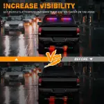 XRIDONSEN 2 in 1 Red Blue Traffic Advisor Police Light Bar 144 LED Interior Front Windshield Dash Rear Window Police Lights Emergency Strobe Warning Hazard Safety for Vehicles Trucks (2x17.7 inch) - Image 6