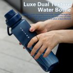 32oz Frosted Clear Water Bottle – BPA-Free Tritan Plastic with Fast-Flow Spout Lid - Image 5