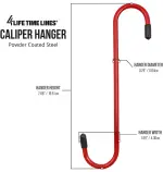 4LIFETIMELINES Brake Caliper Hanger Hooks, Durable Steel, Red Powder Coated with Rubber Tips, for Automotive Work on Brake Axle and Suspesion Systems - 8 Pack - Image 6