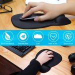 MROCO Ergonomic Mouse Pad with Gel Wrist Rest, Smooth Wrist Support Surface, Non-Slip PU Base for Pain Relief, Comfortable Mousepad for Computer, Laptop, Office & Home, 9.4 x 8.1 in, Black - Image 3