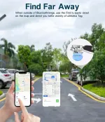 Ultrbeka Air Tag-4 Pack Bluetooth Item Finder for iPhone – MFi Certified Smart Tracker Compatible with Apple Find My, Replaceable Battery, IP67 Waterproof Key Finder for Keys, Wallet, Luggage - Image 3