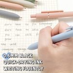 UIXJODO Gel Pens, 5 Pcs 0.5mm Black Ink Pens Fine Point Smooth Writing Pens, High-End Series Pens for Journaling Note Taking, Cute Office School Supplies Gifts for Women Men (Morandi) - Image 4