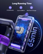 Cordless Vacuum – 600W / 50KPa, 65 Mins Runtime, Anti-Tangle - Image 7