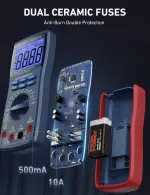 AstroAI Digital Multimeter and Analyzer TRMS 6000 Counts Volt Meter Ohmmeter Auto-Ranging Tester; Accurately Measures Voltage Current Resistance Diodes Continuity Duty-Cycle Capacitance Temperature - Image 6