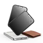 2 Pack Wallet Tracker [Apple MFi Certified] Work with Find My(iOS Only)Rechargeable Ultra Thin Tracking Card Waterproof Smart Air Bluetooth Card Tag Key Finder Item Locator for Passports Purse Luggage