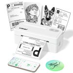 Labeer Bluetooth Thermal Label Printer, 4x6 Shipping Label Printer for Shipping Packages, Small Business Office or Home, Compatible with Phone&Pad&PC,Support Ups/Shopify/Ebay&More (White)