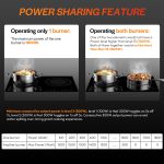 Empava Double/Dual Induction Cooktop 2 Burner, Shatter-proof Flat Glass Top, 18 Levels from 120°F to 460°F, 3 Preset Mode, Bulit-in/Countertop, 110~120 Volt Plug in Electric Stove for Kitchen, RV - Image 4