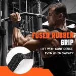 2-in-1 Heavy Duty Weight Lifting Straps with D Rings – 8mm Neoprene Padded Non-Slip for Weightlifting, Deadlifting, Cable Machine & Pull-Ups - Image 7