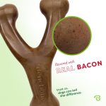 Benebone Wishbone Durable Dog Chew Toy for Aggressive Chewers, Real Bacon, Made in USA, Medium - Image 6