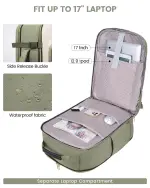 LOVEVOOK 40L Travel Backpack for Women & Men, Airline Approved Carry On Luggage with 3 Packing Cubes, TSA Overnight Bags, Waterproof Personal Item Bag, Weekender Essentials Backpacks fits 17" Laptop - Image 3