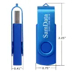 SamData 32GB USB Flash Drives 2 Pack 32GB Thumb Drives Memory Stick Jump Drive with LED Light for Storage and Backup (2 Colors: Black Blue) - Image 3