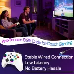 UGAME Wired Xbox Controller for X Box Series X S One PC PS4 Switch, Gaming Control Controllers with 1000Hz Polling Rate No Drift Stick, Custom Paddles Turbo Remote, RGB Light White Gamepad - Image 8