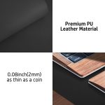 Aothia Non-Slip Waterproof PU Leather Desk Pad Protector for Mouse, Writing Desk, Office, Home, Laptop Blotter, 23.6" x 13.7", Black - Image 3