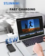STJJNNWI 65W USB Type C Laptop Charger Compatible with HP Envy x360, EliteBook 840, Spectre x360, Zbook Firefly, Omnibook, ProBook, Chromebook, Elite x2 USBC Computer AC Power Cord - Image 8