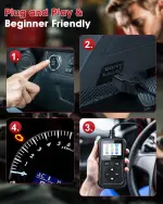 XIAUODO OBD2 Scanner Car Code Reader Support Voltage Test Plug and Play Fixd Car CAN Diagnostic Scan Tool Read and Clear Engine Error Codes for All OBDII Protocol Vehicles Since 1996（Black） - Image 8