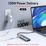 USB C Docking Station Dual HDMI Monitor, USB C to Dual HDMI Adapter with 2HDMI Ports, PD Charging, SD/TF, USB A&C 3.0 Ports, Laptop Docking Station for Dell XPS/HP/Lenovo/Surface/Yoga etc - Image 4