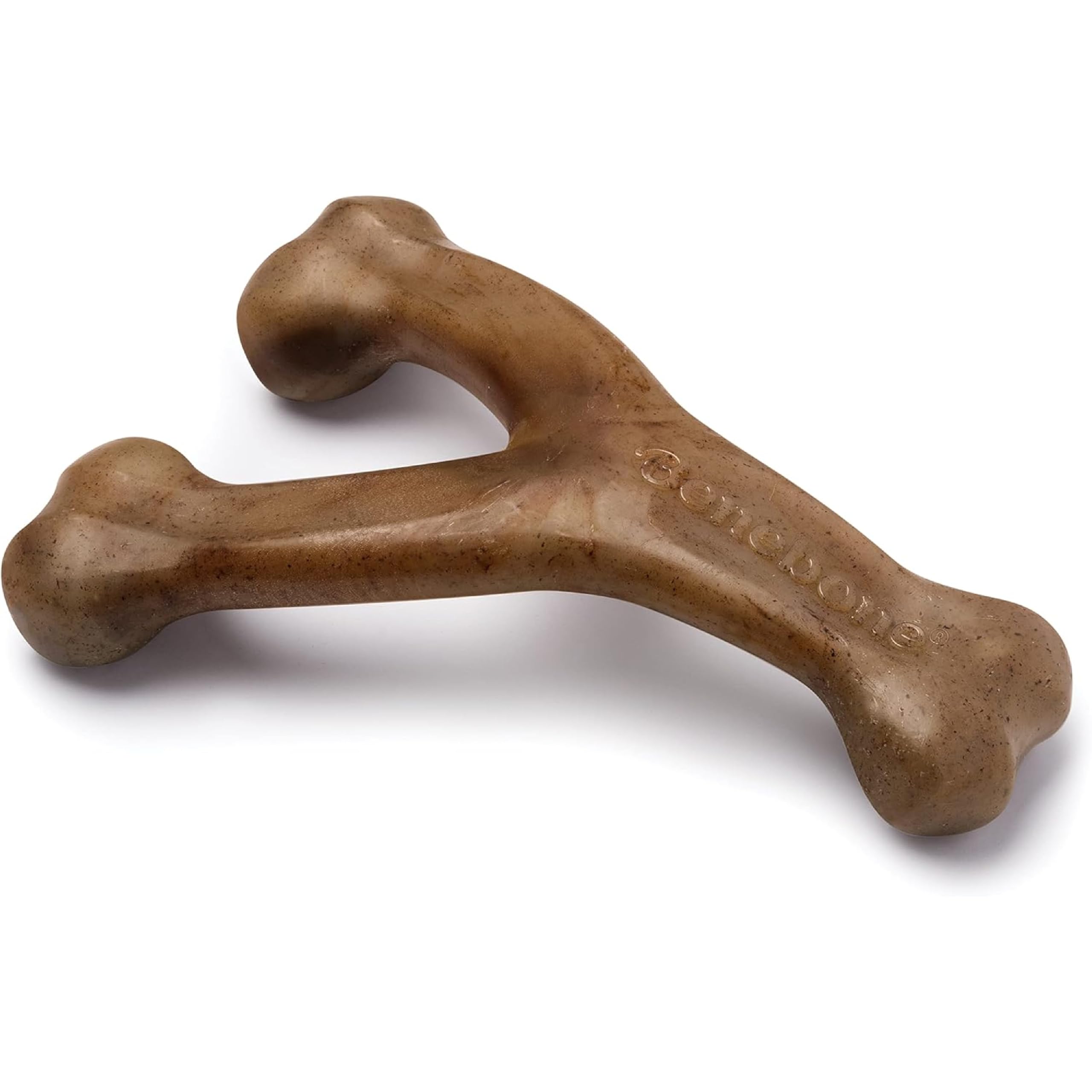71fKSebqrZL Benebone Wishbone Durable Dog Chew Toy for Aggressive Chewers, Real Bacon, Made in USA, Medium - Image 1