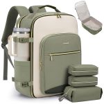 LOVEVOOK 40L Travel Backpack for Women & Men, Airline Approved Carry On Luggage with 3 Packing Cubes, TSA Overnight Bags, Waterproof Personal Item Bag, Weekender Essentials Backpacks fits 17" Laptop