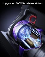 Cordless Vacuum – 600W / 50KPa, 65 Mins Runtime, Anti-Tangle - Image 6