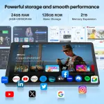 2026 11 inch Tablet, Android 15 Tablet with Keyboard, 24GB RAM+128GB ROM(2TB Expand), 8000mAh, Gemini AI, 2.4G/5G WiFi, BT5.0, GMS, Octa-core, 2 in 1 Tablets with Case, Mouse, Stylus(Black Case) - Image 5