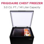 FRIGIDAIRE EFRF5003-BLACK Chest Deep Freezer-Garage-Ready, 5.0 Cu. Ft. Capacity, Black-Adjustable Thermostat-Removable Vinyl Coated Wire Basket-Easy Defrost Drain - Image 8