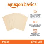 Amazon Basics File Folders with Tabs for Filing, 1/3-Cut Tab, Assorted Positions, 8.5x11 inches, Letter Size, Manila, Pack of 100 - Image 6
