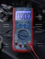 AstroAI Digital Multimeter and Analyzer TRMS 6000 Counts Volt Meter Ohmmeter Auto-Ranging Tester; Accurately Measures Voltage Current Resistance Diodes Continuity Duty-Cycle Capacitance Temperature - Image 2