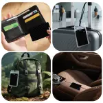 Vrebrey Wallet Tracker Card, Slim Rechargeable Bluetooth Item Locator, Smart Finder Compatible with Apple Find My for Wallet, Luggage, Passport, IP68 Waterproof (iOS Only) (Carbon Fiber Black) - Image 6