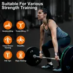 Double Layer Leather Weight Lifting Wrist Strap – Adjustable Neoprene Padded Wrist Wraps for Deadlift & Powerlifting - Image 2